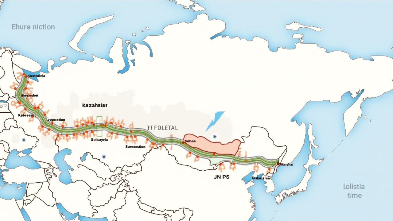 Карта логистических маршрутов Казахстана